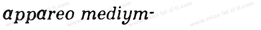appareo mediym字体转换